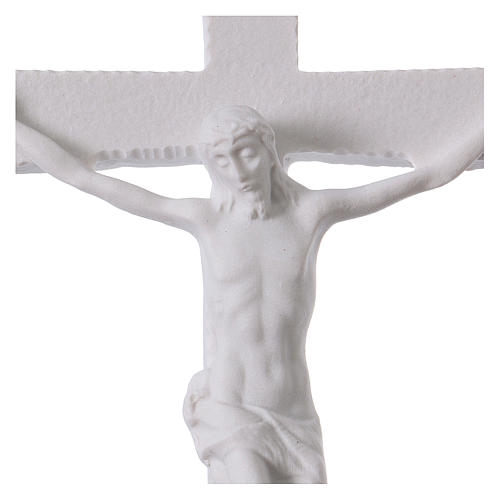Crucifix en poudre de marbre blanc 25-31-43 cm 2