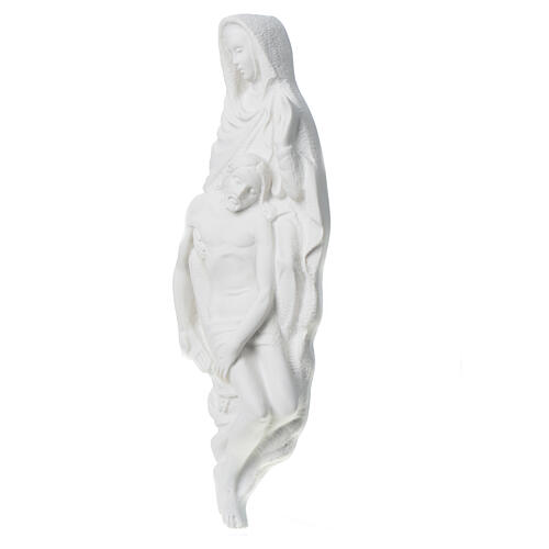 Pietà Michelangelo relevo de mármore sintético 32 cm 3