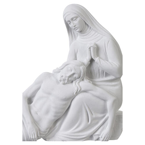 Relief Michelangelo Pietà 18 cm Marmorpulver 3