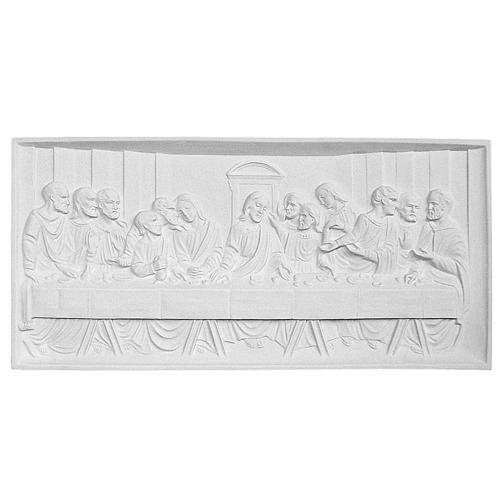 Last Supper 35x73 cm reconstituted marble bas-relief 1