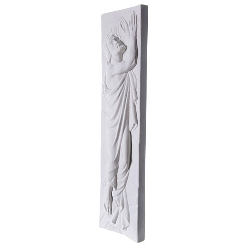 Risen Christ, 55x16 cm reconstituted marble bas-relief 3