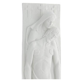 Bas relief Pietà de Michel-Ange marbre 55x16 cm