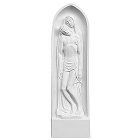 Pietà en niche 55x16 marbre reconstitué