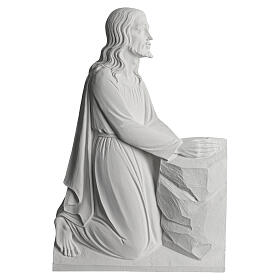 Cristo en rodillas en relievem, mármol 47cm