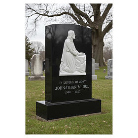 Cristo en rodillas en relievem, mármol 47cm