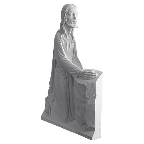 Chrystus klęczący relief marmur 47 cm 4