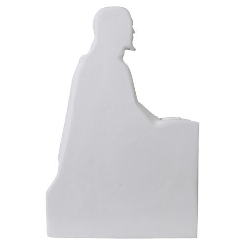 Christ on his knees, 47 cm reconstituted marble bas-relief 5