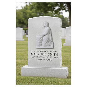 Cristo en rodillas en mármol sintético 47cm