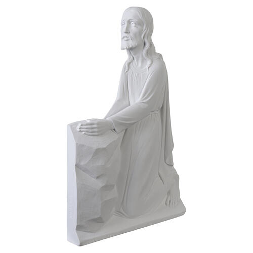 Christ à genoux relief marbre reconstitué 47 cm 4