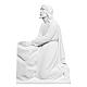 Christ on his knees, 47 cm reconstituted marble bas-relief s1