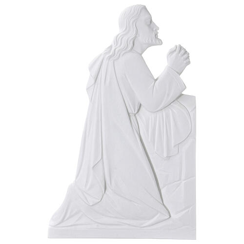 Relief Gebetender Christus auf den Knien 46 cm  Marmorpulver 1