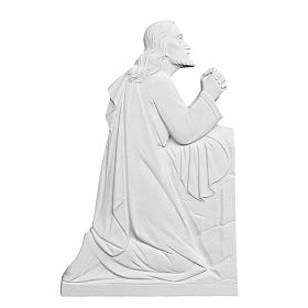 Articoli funerari: Cristo in preghiera rilievo marmo sintetico 46 cm