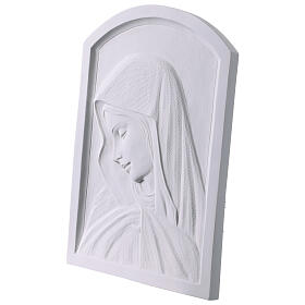 Relief Madonna Gesicht 45 cm  Marmorpulver