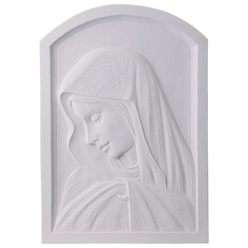 Relief Madonna Gesicht 45 cm  Marmorpulver 1