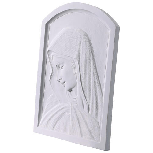 Relief Madonna Gesicht 45 cm  Marmorpulver 2