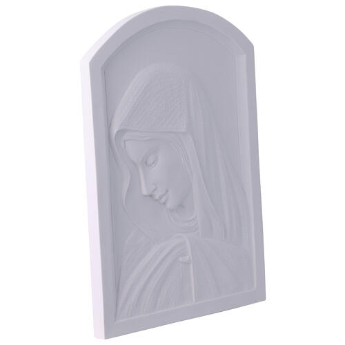 Relief Madonna Gesicht 45 cm  Marmorpulver 3