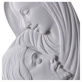 Relief Gottesmutter und Jesus Gesichte 50 cm  Marmorpulver