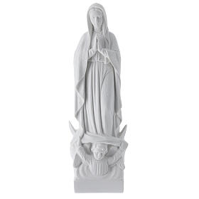Virgen de Guadalupe 45cm en relieve en mármol blanco