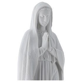 Virgen de Guadalupe 45cm en relieve en mármol blanco