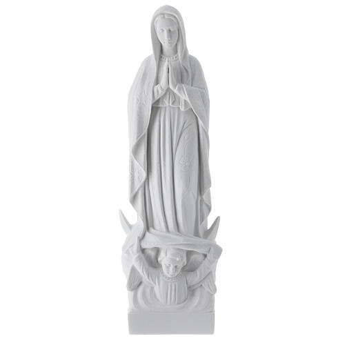 Virgen de Guadalupe 45cm en relieve en mármol blanco 1