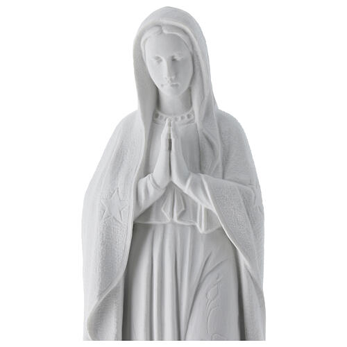 Madonna di Guadalupe 45 cm statua marmo bianco 6