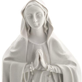Virgen de Lourdes 42cm en relieve en mármol blanco