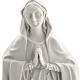 Virgen de Lourdes 42cm en relieve en mármol blanco s2