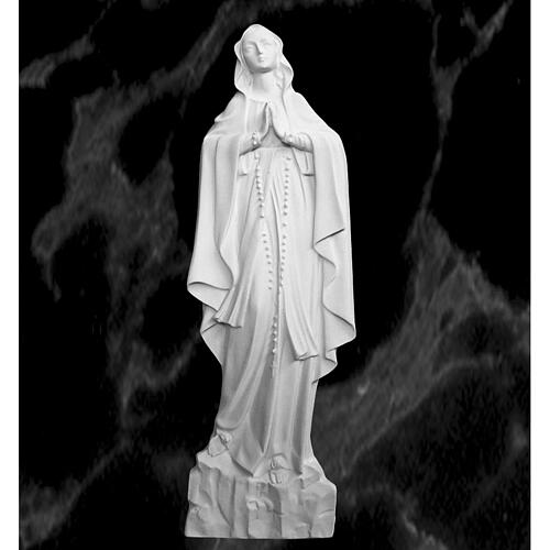 Nossa Senhora de Lourdes 42 cm relevo mármore sintético 3