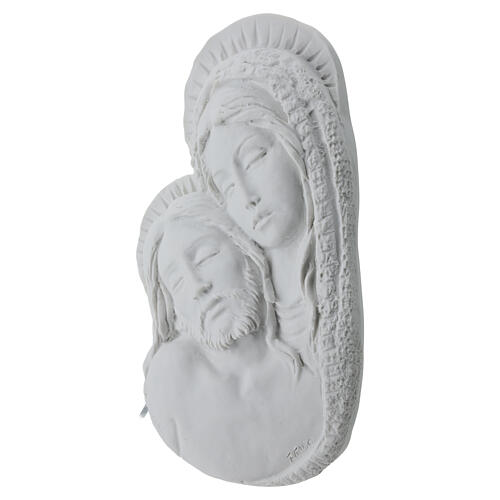 Pietà primo piano 29 cm rilievo marmo sintetico 3