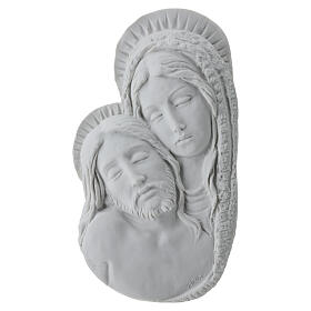 Pietà primeiro plano 29 cm relevo mármore sintético