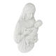 Virgen con el niño 22 cm en relieve, mármol blanco s4
