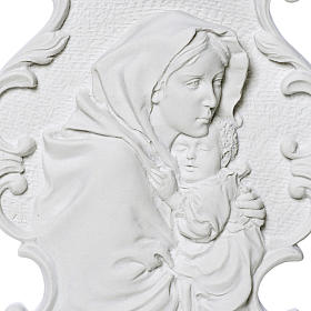 Relief Madonna der Straße 31 cm Marmorpulver