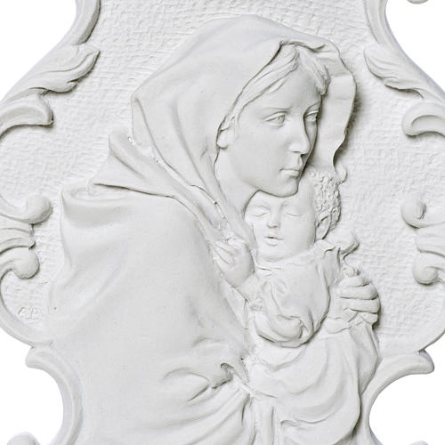 Relief Madonna der Straße 31 cm Marmorpulver 2