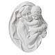 Our Lady with child bas-relief in reconstituted marble, 18 cm s1