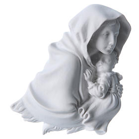 Virgen de la Ferruzi 15cm en relieve en mármol