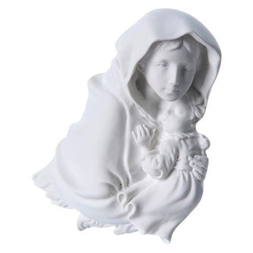 Virgen de la Ferruzi 15cm en relieve en mármol 2