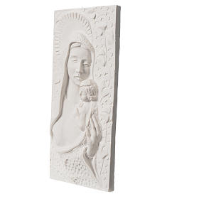 Bas relief marbre Vierge à l'enfant 30 cm