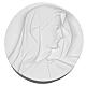 Our Lady's Face round shaped bas-relief in reconstituted marble 14-19 cm s1