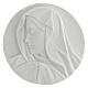 Our Lady's Face bas-relief in reconstituted marble, round shape 14-19 cm s1