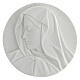 Virgen rostro redondeada mármol sintético 14-19 cm s1