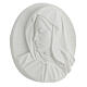 Our Lady's Face bas-relief in reconstituted marble, round shape 14-19 cm s2