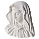 Relief Madonna Gesicht 16 cm Marmorpulver s1