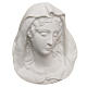 Our Lady's face in reconstituted carrara marble, 13 cm s1