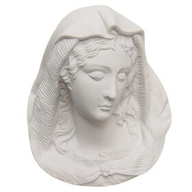 Rosto Nossa Senhora 13 cm mármore sintético