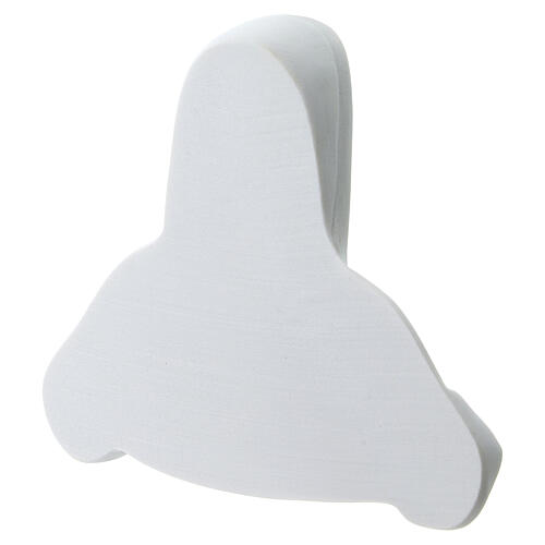 Relief unbeflecktes Herz 11 cm Marmorpulver 4