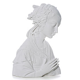 Lippi's Our lady, 30 cm reconstituted carrara marble bas-relief