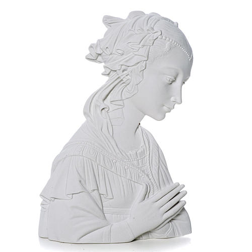 Lippi's Our lady, 30 cm reconstituted carrara marble bas-relief 1