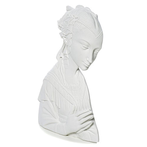 Virgen del Lippi  de 30 cm  mármol sintético 3