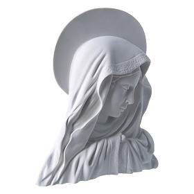 Madonna del dito con aureola 28 cm rilievo marmo