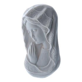 Nossa Senhora de mãos juntas 11 cm relevo mármore